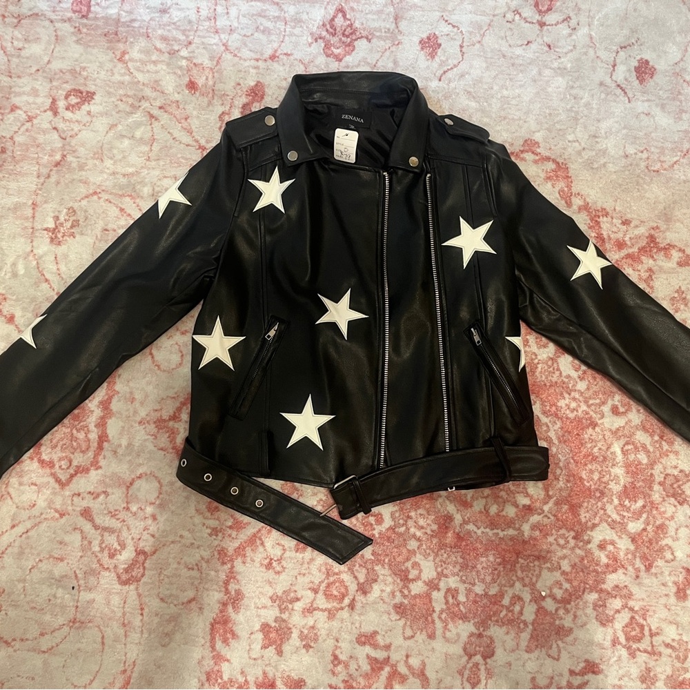 Black leather jacket